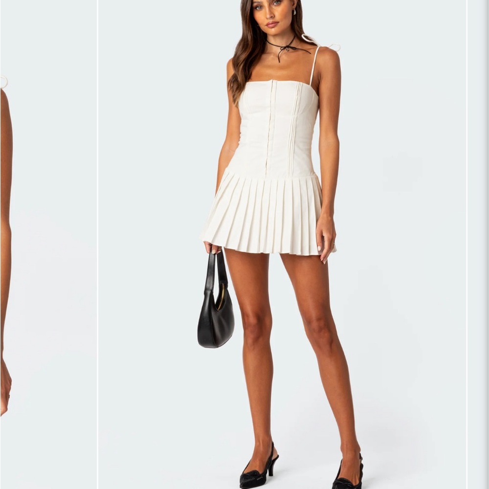 Edikted Perri Pleated Corset Mini dress